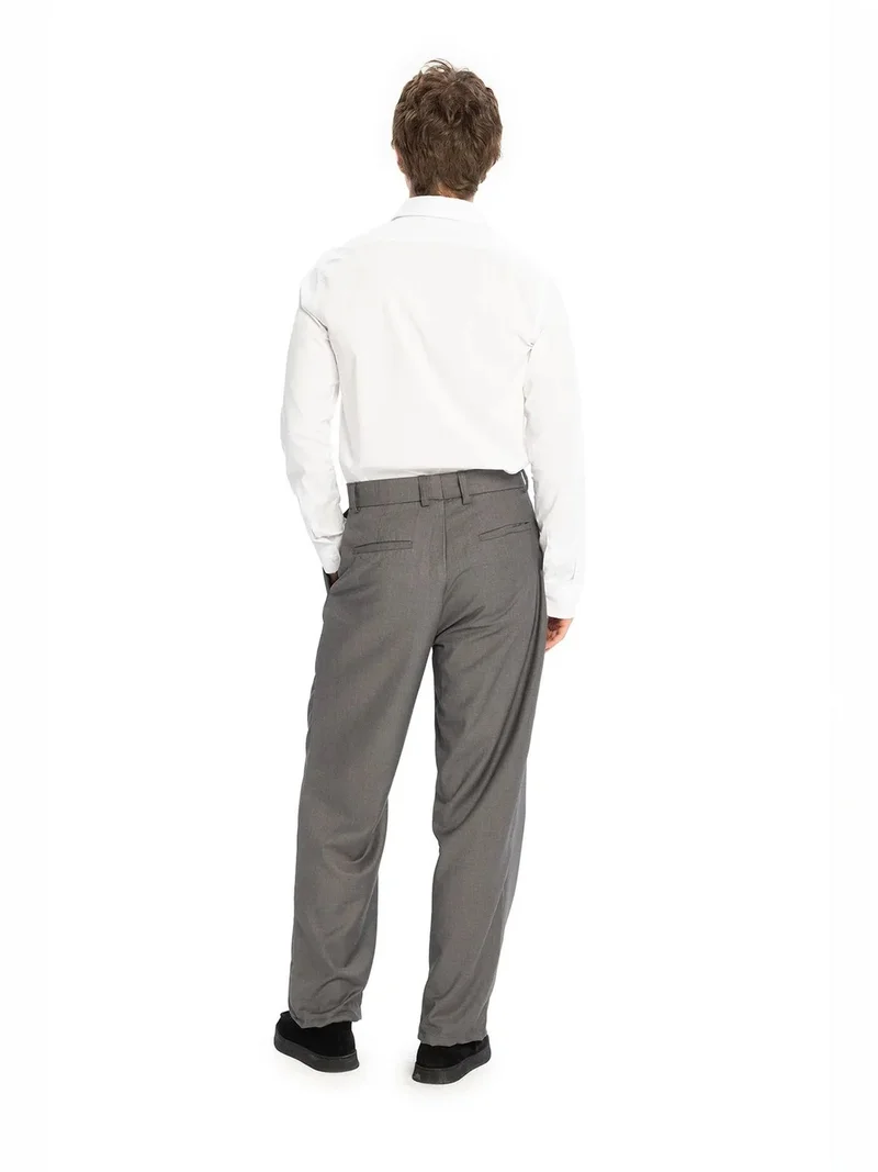 Giesto Charcoal Grey GIESTO Pleated Regular Fit Pants for Men | Best Price UAE